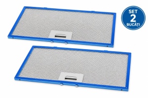 Set 2 Filtre Metalice Antigrăsime Hotă Elica 379x178 mm Original | LexService.ro