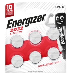Baterie buton litiu CR2032 Energizer 3V, blister 6 bucăți | LexService.ro