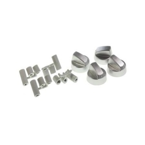 Set 4 butoane universale aragaz și cuptor cu adaptoare 5–8 mm – gri