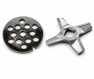 Set Cutit + Sita Nr 5 Masina de Tocat Bosch Zelmer 8mm Echivalent 10003882 10003878 LexService.ro
