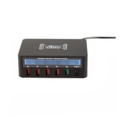 Incarcator Multiport-USB cu USB-A, USB-C PD, Quick Charge, Qi Charge