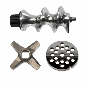 Set melc, cuțit și sită nr. 8 pentru mașină de tocat carne Zelmer, Bosch | 12024514, 10003881, 10003883