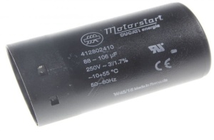 Condensator pornire motor 88–106µF 250V Faston 6,3mm Ducati 412802410