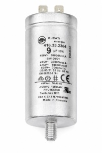Condensator 9UF 400V Uscător Rufe Candy Original 40016110 | LexService.ro