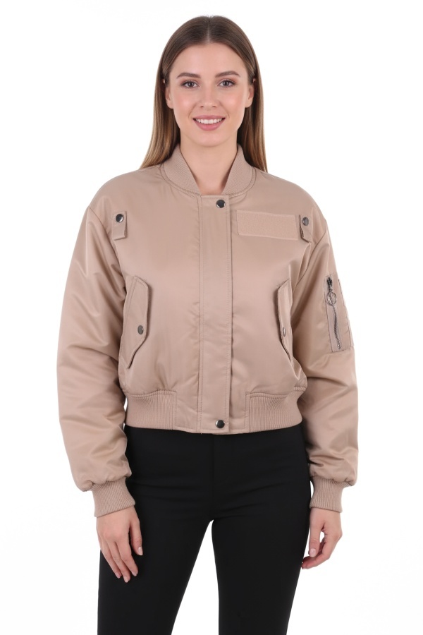 Geaca Monique din Nailon pentru Femei M1188_BEJ