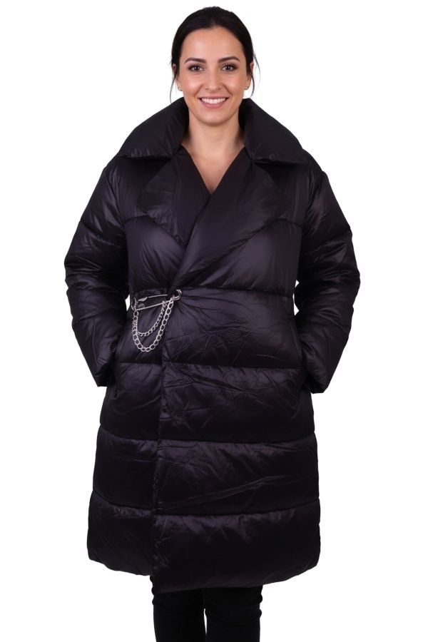 Geaca Trendy.Ing din Poliester pentru Femei TR8310_NEGRU