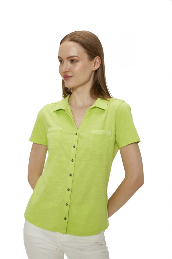 Tricou Mdm pentru Femei Jersey Shirt With Mini Buttons 64261518_110