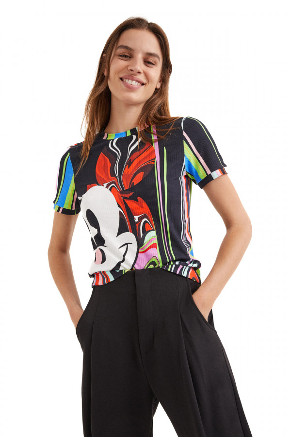 Tricou Desigual pentru Femei Ts Mickey Psychodelic 22SWTKAQ_2000