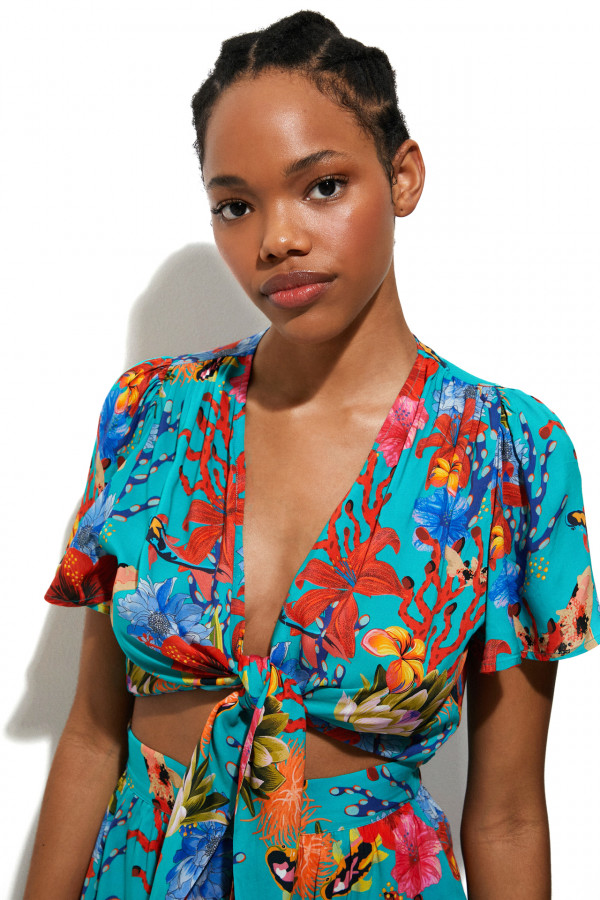 Bluza de plaja Desigual pentru Femei Top Amaranta 22SWMW14_5013