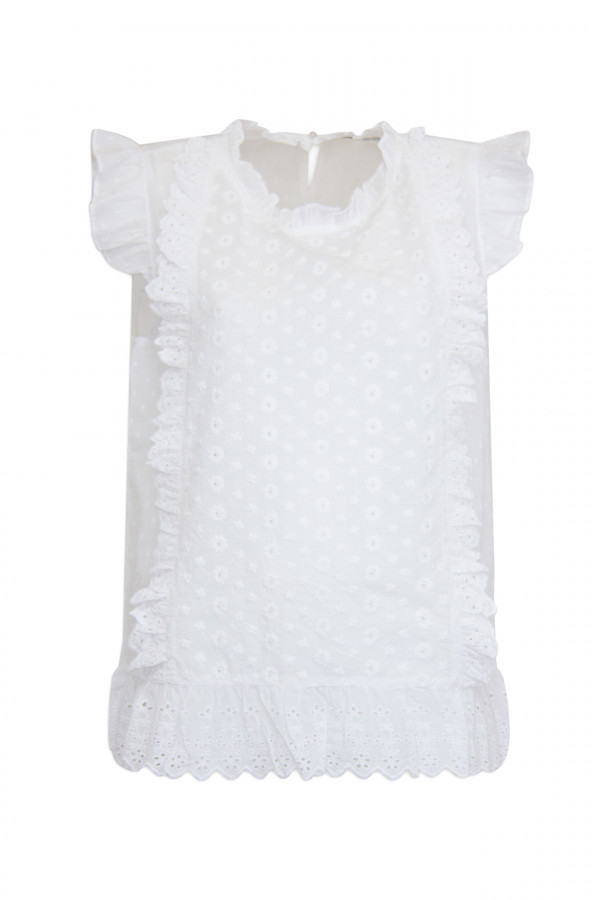 Bluza Mdm pentru Femei Blouse With Ruffle And Openwork 66105114_100