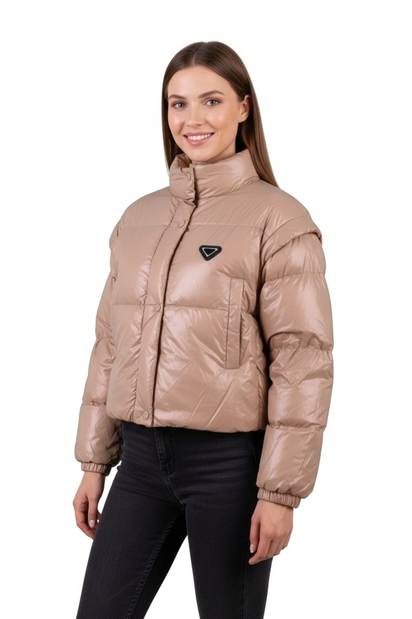 Geaca Mochy din Poliester pentru Femei D9516_BEJ