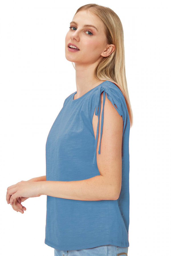 Tricou Mdm pentru Femei Slub T-Shirt With Detail 64261501_132