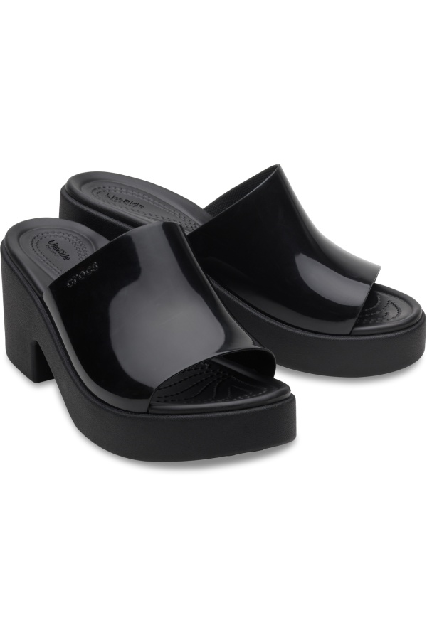 Platforme Crocs pentru Femei Brooklyn High Shine Heel Slide 209709_001
