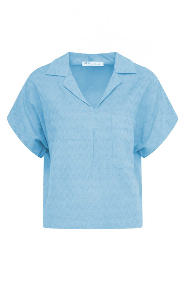 Tricou Mdm pentru Femei Lapel Shirt Combining Dobby And T-Shirt 66146863_132
