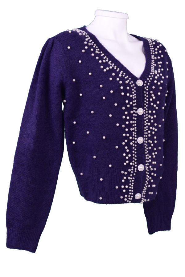 Bluza Coco Rossa din Acrilic pentru Femei CR5010_MOV