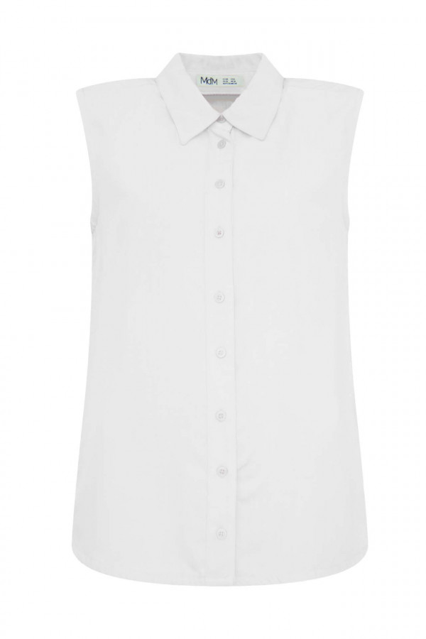 Camasa Mdm pentru Femei Basic Sleeveless Shirt With Contrast Details 66105712_100