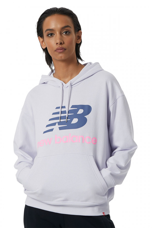 Hanorac New Balance pentru femei Nb Essentials Stacked Logo Oversized Pullover Hoodie WT03547_LIA