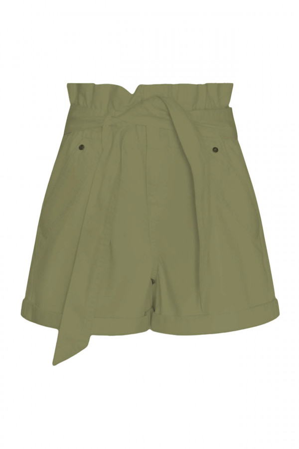 Pantalon scurt Mdm pentru Femei Cotton Shorts Elastic Waist And Belt 67108102_119