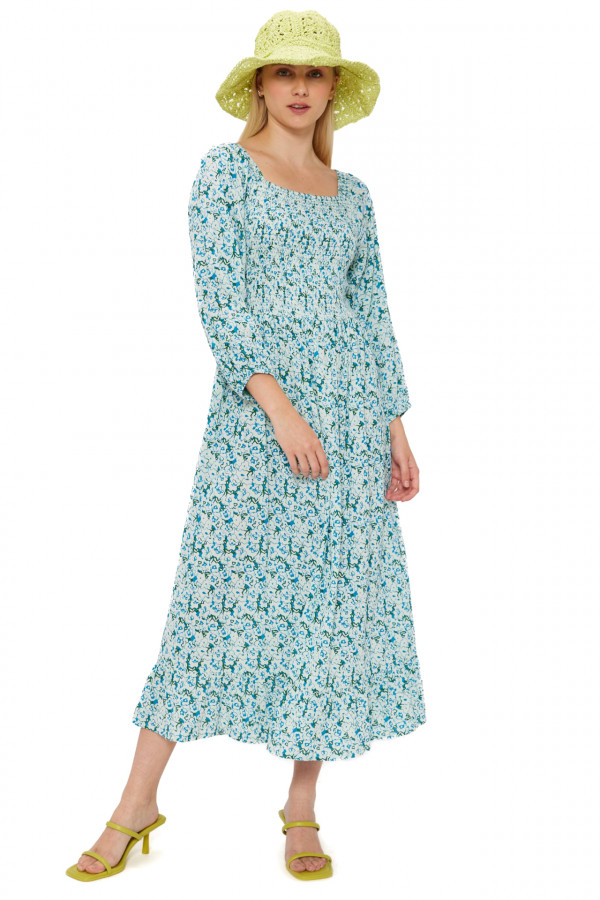Rochie Mdm pentru Femei Viscose Long Dress With Smocking Body 67568941_504