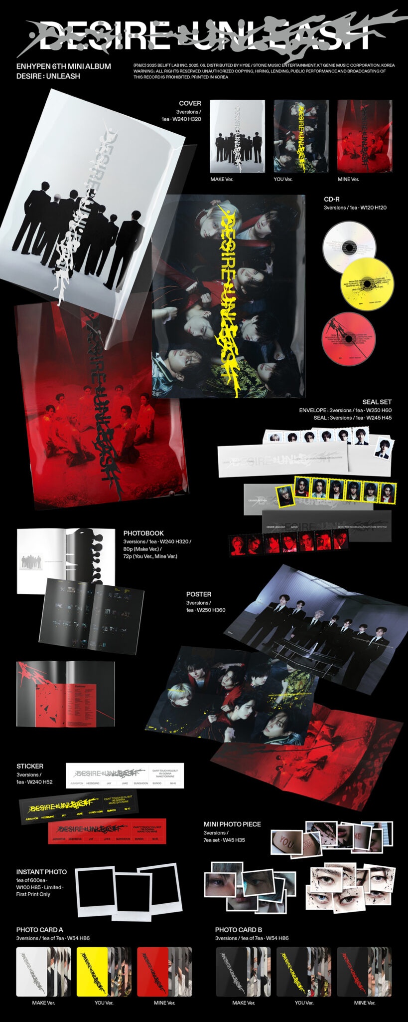 enhypen DESIRE : UNLEASH 31枚 DESIRE : UNLEASH [MINE Ver.] - ENHYPEN Store