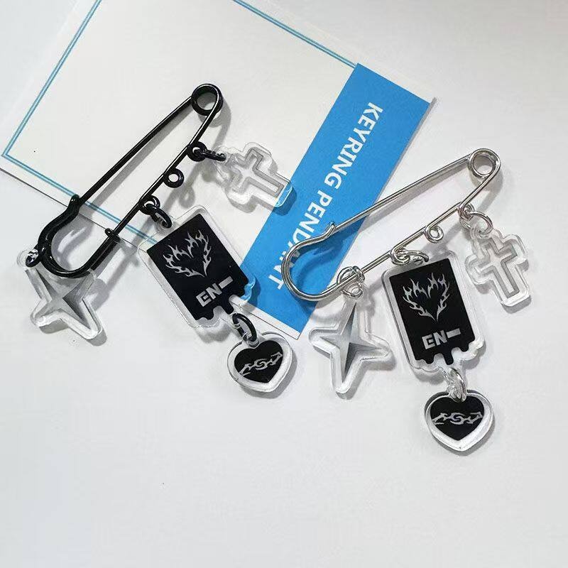 Enhypen Black & Silver Pin
