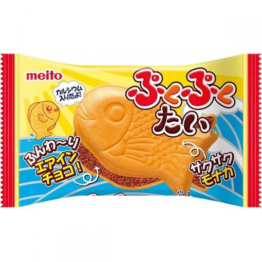 Monaka Shape Meito Pukupuku Tai Fish Shape Monaka Chocolate 16.5g