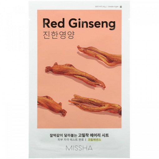 Missha Airy Fit Sheet Mask - Red Ginseng 19g