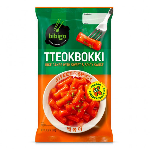 CJ Bibigo Tteokbokki Rice Cake With Sweet & Spicy Sauce 360g CJ Bibigo Tteokbokki Rice Cake With Sweet & Spicy Sauce 360g