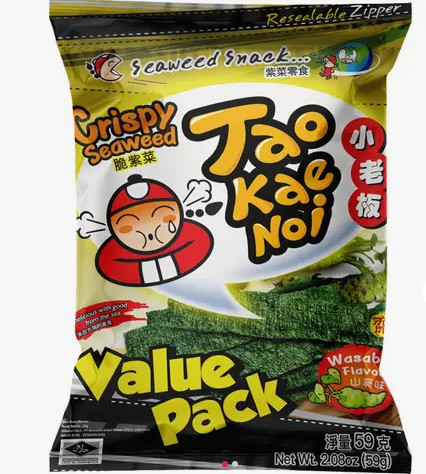 TAO KAE NOI Crispy Seaweed WASABI Flavour 59g