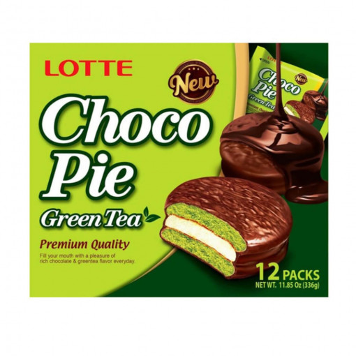 Lotte Choco Pie(Green Tea) 336G 12 buc.