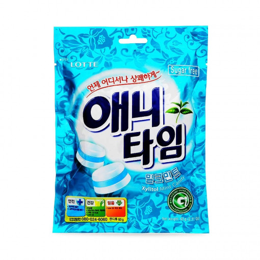 Lotte Anytime (Milk & Mint) Candy 60g