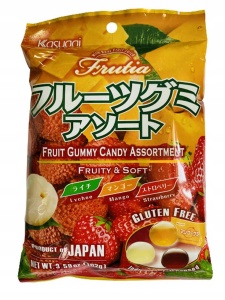 Kasugai Frutia Assorted Gummy Candy 102g
