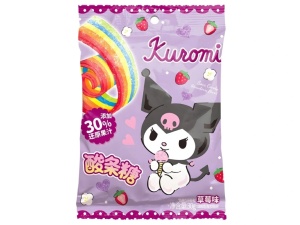 Qi Kuromi Strawberry Sour Belt Candy 30g