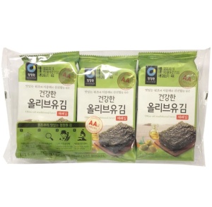 Daesang Sesaoned Laver in Tray(Olive Oil) 15G(3PK) (alge prajite)