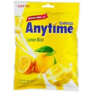 Lotte Anytime Lemon Mint Candy 74g