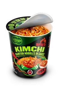 Bibigo Stir-Fried Ramyun Cup Original Kimchi Flavour 98g - Img 2