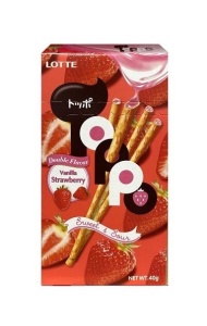 Lotte Toppo Sticks Double Flavour Vanilla & Strawberry 40g