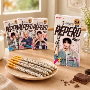 Lotte Pepero White Cookie x Stray Kids 32g (Limited Edition) - Img 4