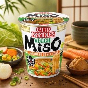 NISSIN CUP NOODLES Veggie Miso Japanese style soup 67g