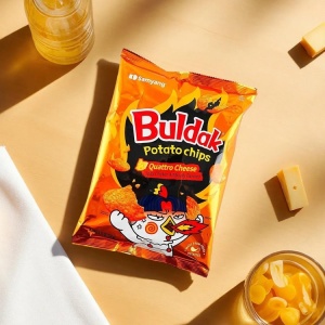 Samyang Buldak Hot Chicken Potato Chips Quatro Cheese 55g