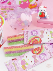 Qi Hello Kitty Assorted Fruit Sour Belt Candy 30g - Img 2