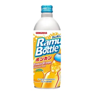 Sangaria Ramune Bottle Ponkan Orange Flavour 500ml