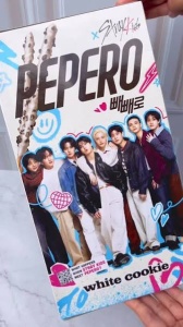 STRAY KIDS x LOTTE Pepero White Cookie 312g (8 boxes x 32g) - Img 2