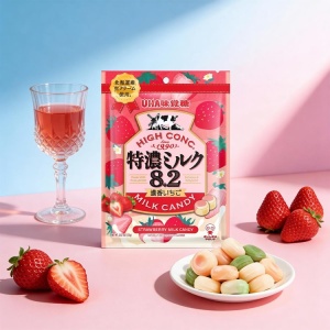 UHA Rich Strawberry Milk Flavored Candy 71g