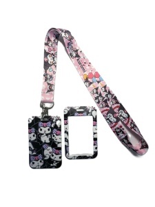 Kuromi Card Holder with Lanyard