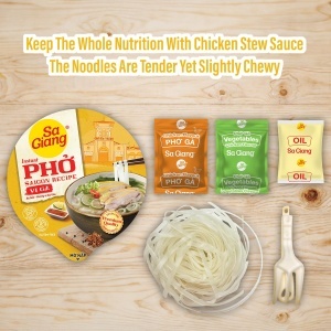 SaGiang Instant Pho with Chicken Flavor 50g - Img 3