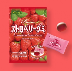 Kasugai Frutia Strawberry Gummy Candy 102g