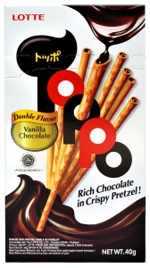 Lotte Toppo Pretzel Sticks Vanilla & Chocolate Filling 40g
