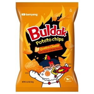 Samyang Buldak Hot Chicken Potato Chips Quatro Cheese 55g - Img 2