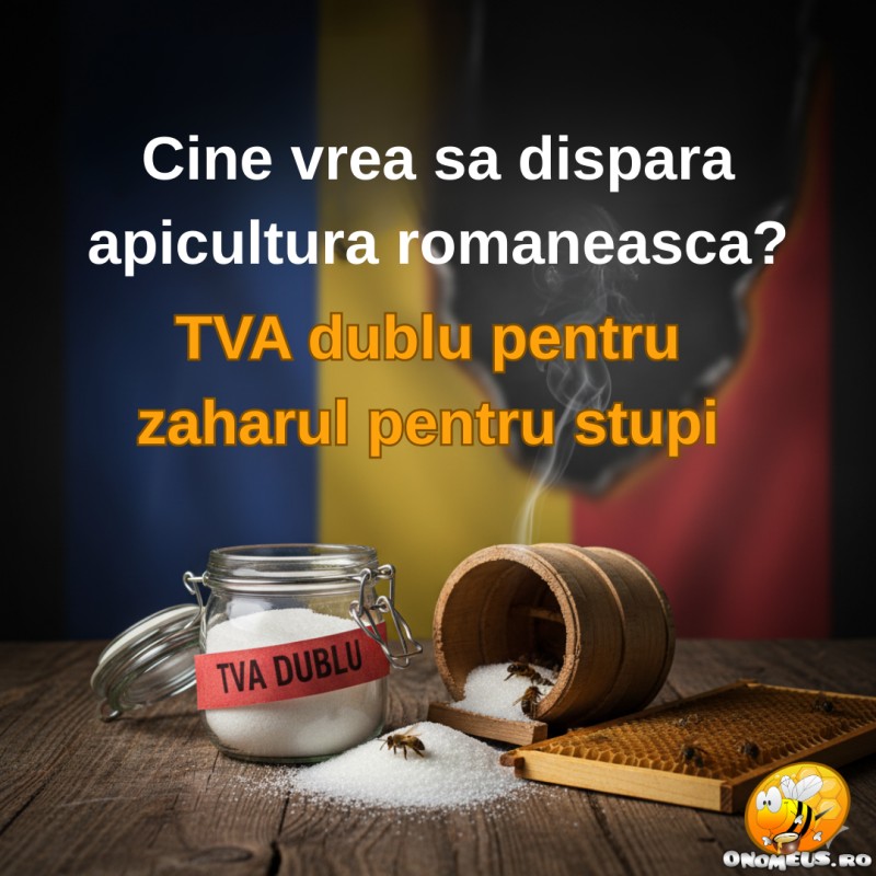 Cine vrea să dispară apicultura românească? TVA dublu pe zahărul pentru stupi